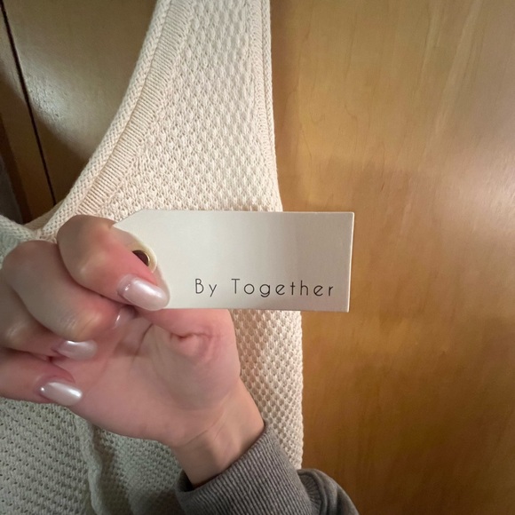 By Together Cream Textured Jumpsuit - Picture 4 of 5